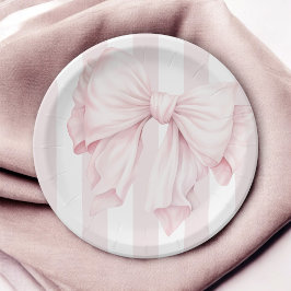 Schattigee Roze Coquette Bow Girl Baby shower Papieren Bordje