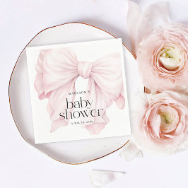 Schattigee Roze Coquette Bow Girl Baby shower Servet
