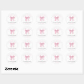 Schattigee Roze Coquette Bow Girl Verjaardag Ronde Sticker (Vel)
