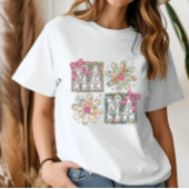 Schattigee Roze Coquette Bow Mom T-shirt