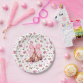 Schattigee Roze Coquette Cowgirl Laarzen en Bow Pa Papieren Bordje (Feest)