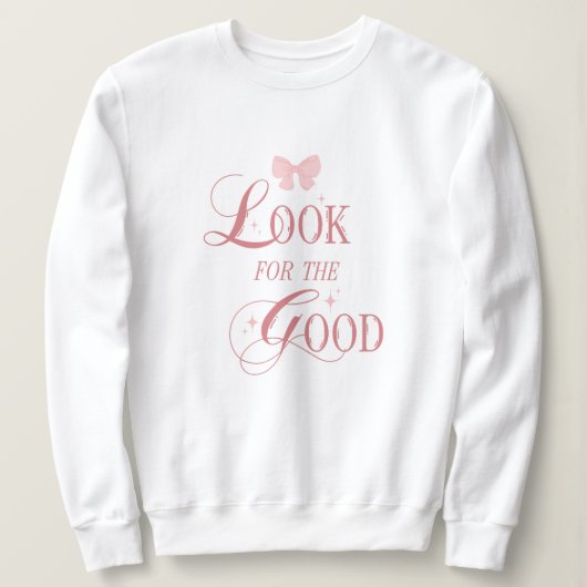 Schattigee Roze Coquette Typografie Positiviteit Q Trui (Design voorkant)