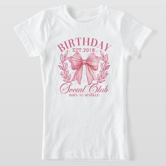Schattigee Roze Coquette Verjaardagsfeestje Girly  T-shirt (Laagn)