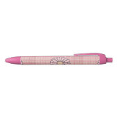 Schattigee Roze Crème Polka Dot Pen (Bovenkant)