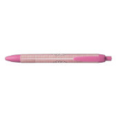 Schattigee Roze Crème Polka Dot Pen (Achterkant)