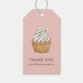 Schattigee Roze Cupcake Bedankt Cadeau Labels Cadeaulabel (Voorkant)