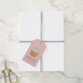 Schattigee Roze Cupcake Bedankt Cadeau Labels Cadeaulabel (Met Touw)