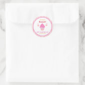 Schattigee Roze Cupcake Sweet Hearts Valentijnsdag Ronde Sticker (Tas)