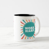 Schattigee roze dansende katten tweekleurige koffiemok (Voorkant rechts)