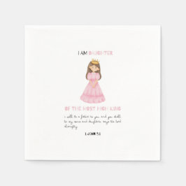 Schattigee Roze Dochter van het Koningsverjaardags Servet