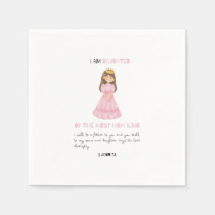 Schattigee Roze Dochter van het Koningsverjaardags Servet