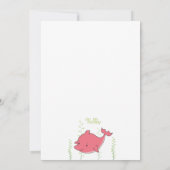 Schattigee Roze Dolfijn Baby shower Uitnodigen Kaart (Achterkant)