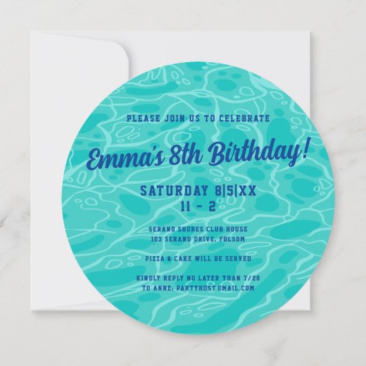 Schattigee roze donut binnenbuis zwembad feestdag  kaart (Achterkant)