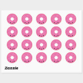 Schattigee Roze Donut Sticker (Vel)