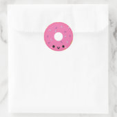 Schattigee Roze Donut Sticker (Tas)