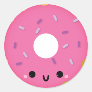 Schattigee Roze Donut Sticker