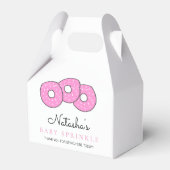 Schattigee Roze Donuts 2e Baby Sprinkle Shower Bedankdoosjes (Achterkant)