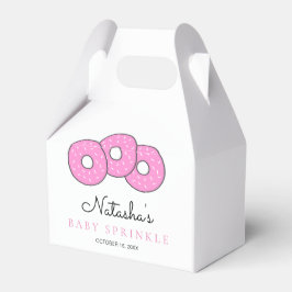 Schattigee Roze Donuts 2e Baby Sprinkle Shower Bedankdoosjes