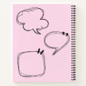 Schattigee Roze Doodles Girly Dagelijkse Planner Notitieboek (Achterkant)