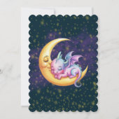 Schattigee Roze Draak Galaxy Meisje Baby shower Kaart (Achterkant)