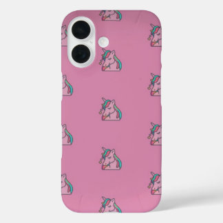 Schattigee Roze Eenhoorn IPhone 16 Hoesje