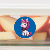 Schattigee roze eenhoorn met een Schotse geplakte Labels (Aangebracht)