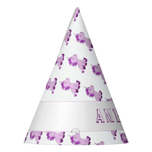 Schattigee Roze Eenhoorn Patroon Kids Verjaardag Feesthoedjes (Links)