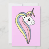 Schattigee Roze Eenhoorn Sparkles Meisje Verjaarda Kaart (Achterkant)