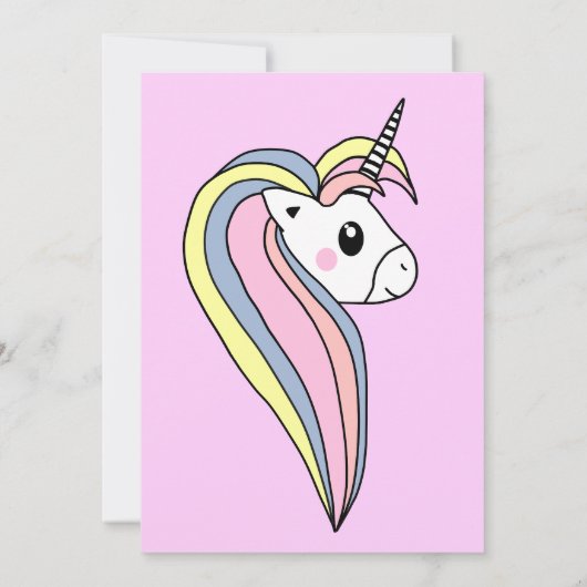 Schattigee Roze Eenhoorn Sparkles Meisje Verjaarda Kaart (Achterkant)