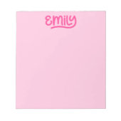 Schattigee roze Emily handschrift typografie Notitieblok (Voorkant)