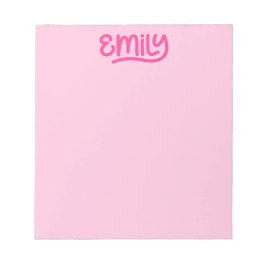Schattigee roze Emily handschrift typografie Notitieblok