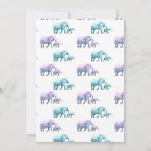 Schattigee roze en blauwe olifant onthullen kaart (Achterkant)