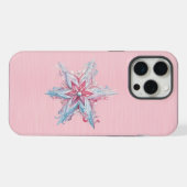 Schattigee Roze en Blauwe Reuzensneeuwvlok iPhone Hoesje (Achterkant horizontaal)