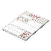 Schattigee Roze en Cream Hot Chocolate Proefnotiti Notitieblok (Linkerzijde)