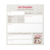 Schattigee Roze en Cream Hot Chocolate Proefnotiti Notitieblok (Voorkant)