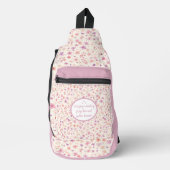 Schattigee roze en Paarse bloemmotief slingertas Sling Bag (Voorkant)