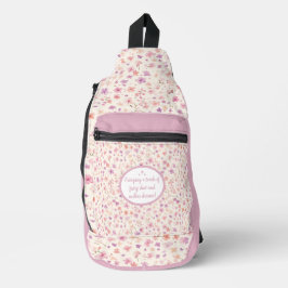 Schattigee roze en Paarse bloemmotief slingertas Sling Bag