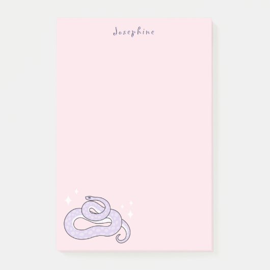 Schattigee roze en Paarse slang Post-it® Notes (Voorkant)