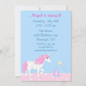 Schattigee roze en witte eenhoorn meisjes magische kaart (Achterkant)