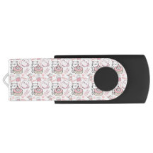 Schattigee Roze en Witte Kattenliefhebbers USB