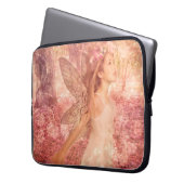 Schattigee Roze Fairy van Spring Fantasy Art Laptop Sleeve (Voorkant Links)