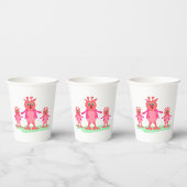 Schattigee roze fantasiewezens grillige aliens papieren bekers