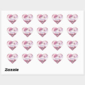 Schattigee  Roze Fee en Eenhoorn Hart Sticker (Vel)