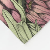 Schattigee Roze Fee op Zebra Eenhoorn Bloemenkunst Fleece Deken (Hoek)