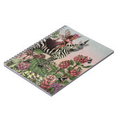 Schattigee Roze Fee op Zebra Eenhoorn Bloemenkunst Notitieboek (Linkerzijde)