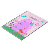 Schattigee roze feeëndeur notitieboek (Linkerzijde)