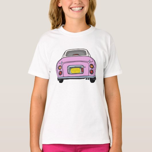 Schattigee Roze Figaro Car Figarations Graphic T-shirt (Voorkant)