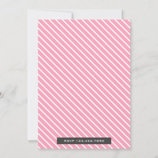 Schattigee roze flamingo Baby shower uitnodiging (Achterkant)