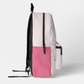 Schattigee roze flamingo gepersonaliseerd bedrukte rugzak (Links)