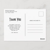 Schattigee roze flamingo illustratie dank u briefkaart (Achterkant)